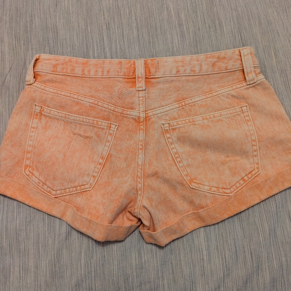 Free People We The Free Orange Denim Jean Shirts Size 24 - Picture 3 of 3